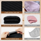 HOMEXCEL 5 Pack Large Microfiber Hair Towel Wrap - Image 4
