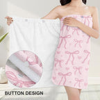 Absorbent Bath Towel Wrap Set for Women, Microfiber Shower Robe Body Towel - Image 5