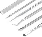 6-Pack Ingrown Toenail File and Lifters, Professional Surgical Stainless Steel - Image 3