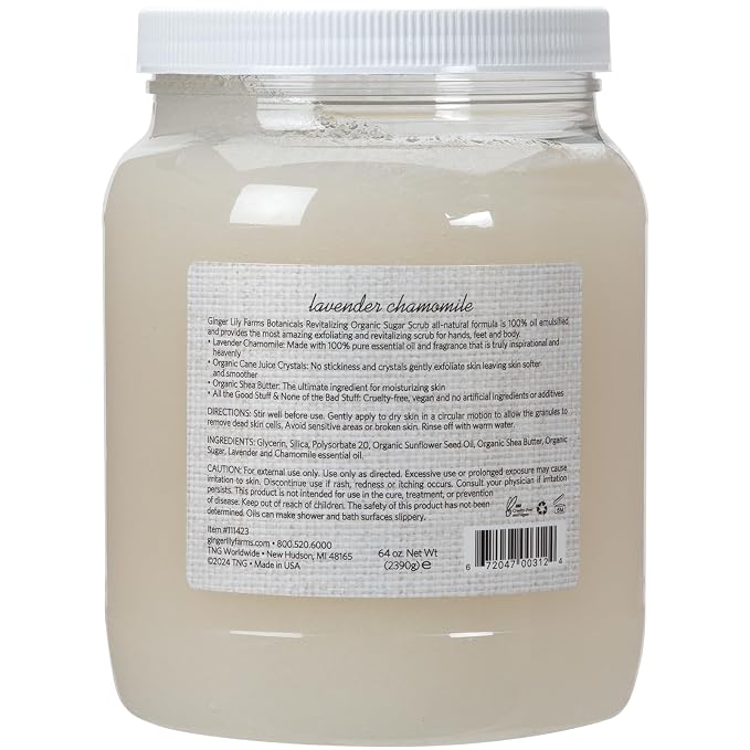 Ginger Lily Farms Botanicals Revitalizing Organic Sugar Scrub, All-Natural Skin - Image 2