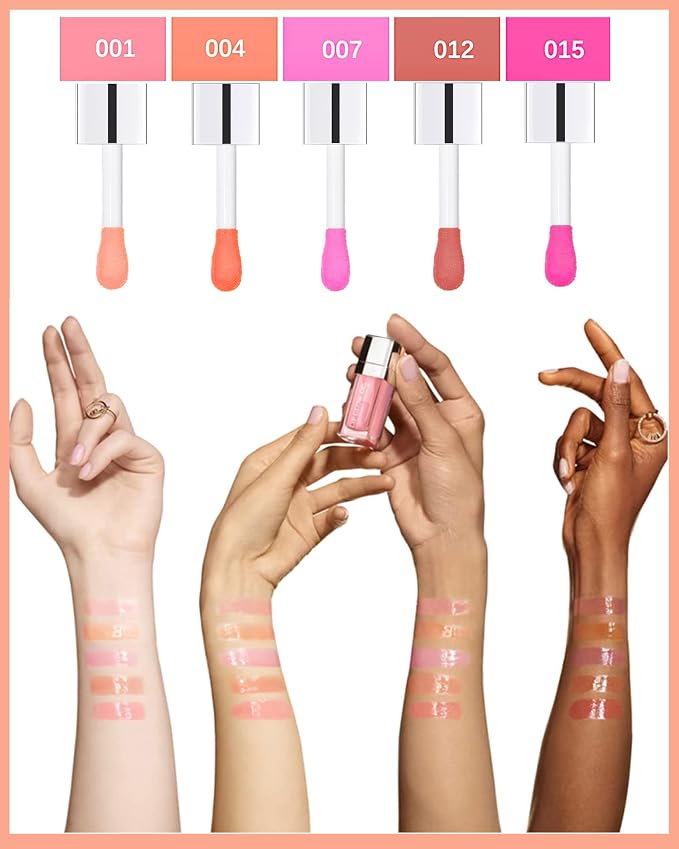 Hydrating Plumping Lip Glow Oil, Tinted Lip Gloss Lip Stain, Glow Reviver Lip - Image 5