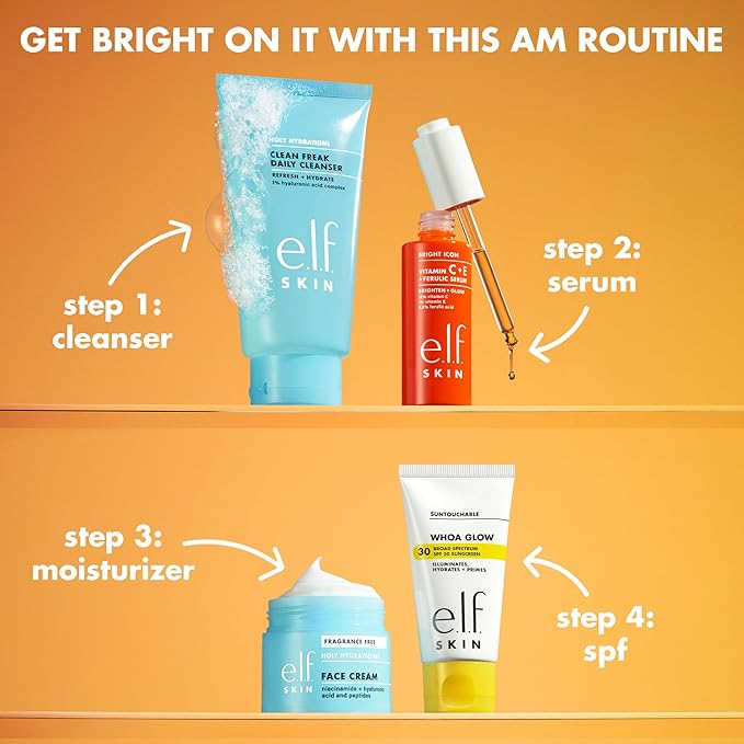 e.l.f. SKIN Bright Icon Vitamin C + E + Ferulic Face Serum, Brightening & - Image 5