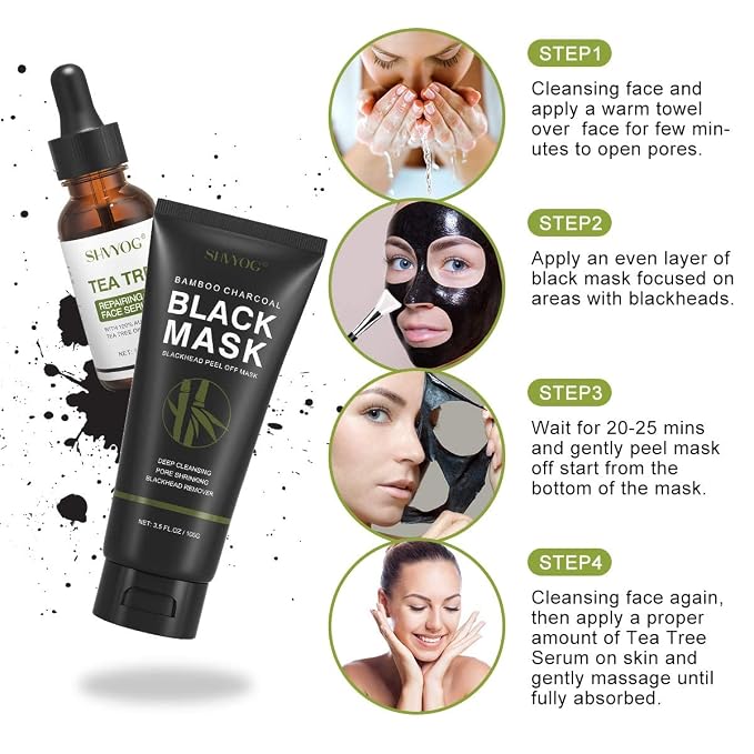 SHVYOG Blackhead Peel Off Face Mask, 3-in-1 Blackhead Remover Mask - Image 6