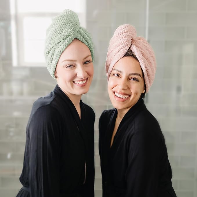 ROLSHOL Extra Large 4 Pack Microfiber Hair Towel Wrap - Image 5