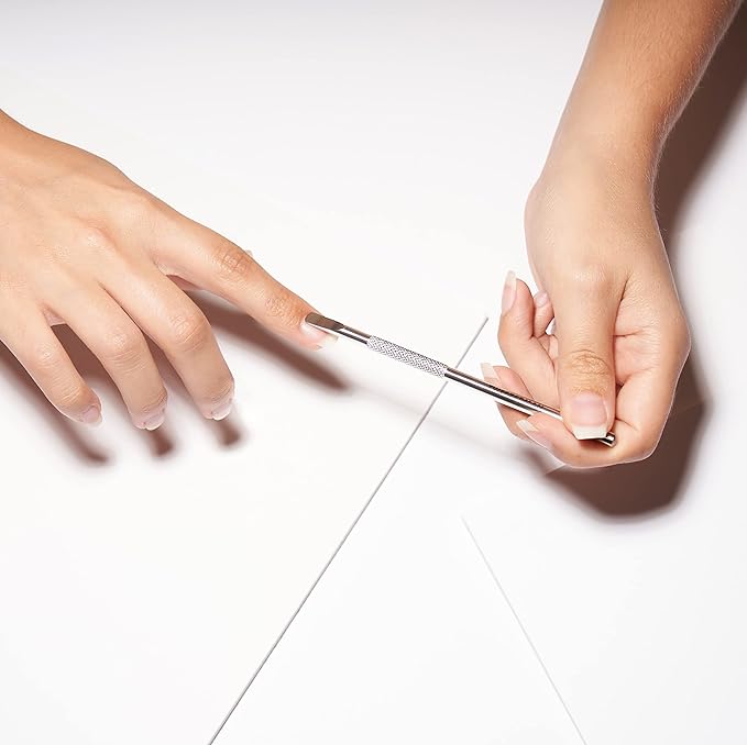 Tweezerman Glass Manicure Set Includes Nail Clipper, Cuticle Pusher, Glass Nail - Image 4