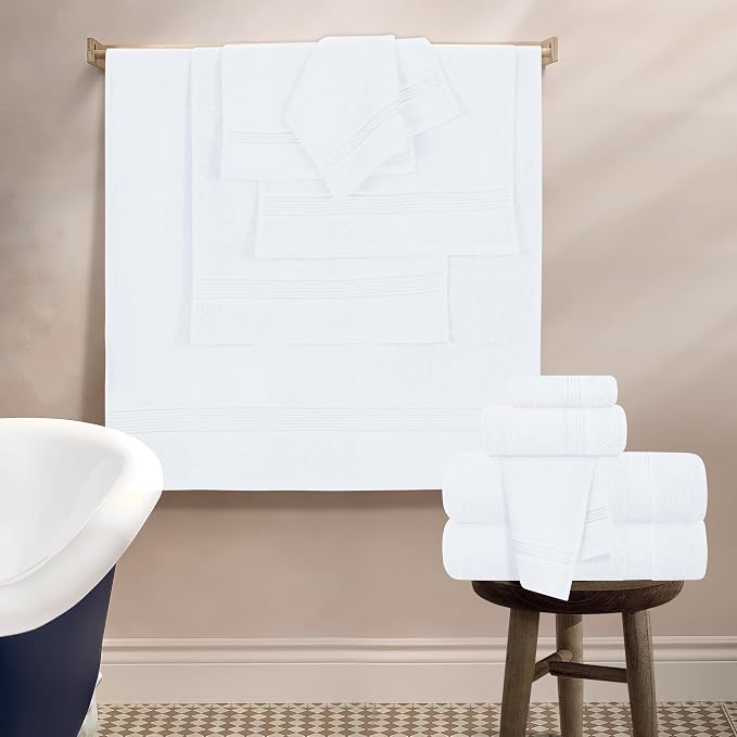 Belizzi Home 100% Cotton Towel Set, Contains 6 Soft Bath Towel, 6 Hand Towels - Image 4