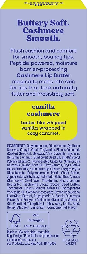 eos Cashmere Lip Butter – Vanilla Cashmere, Smoothing Lip Mask & Moisturizer - Image 10