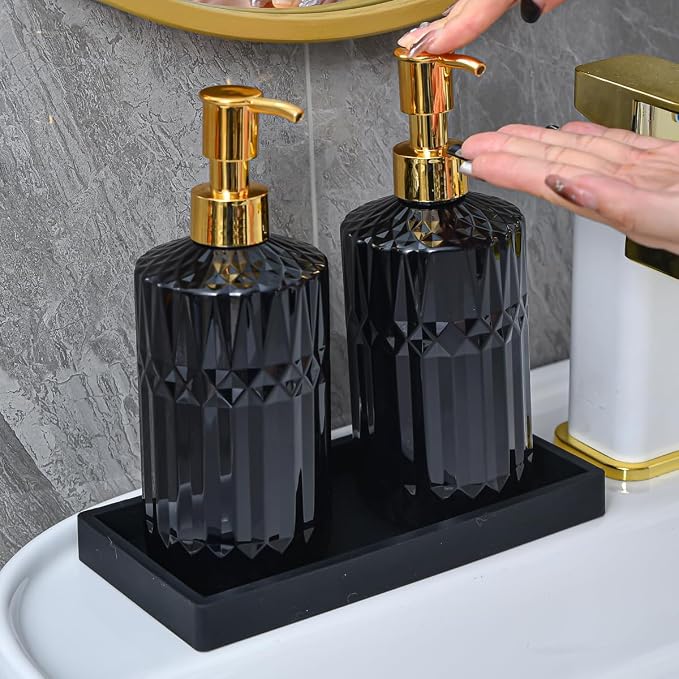 2PCS Silicone Soap Dispenser Tray, Kitchen soap Caddy countertop, Lotion Bottles - Image 6