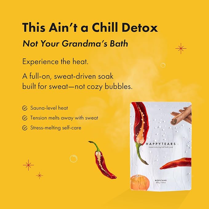 Happy Tears Bath Soak, Made in Korea, Sweat & Detox - Image 4