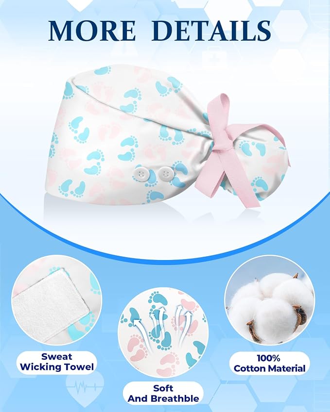 Plifal 100% Cotton Scrub Cap - Image 3