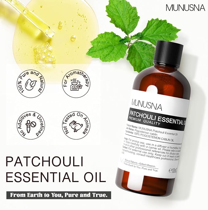 Pure Patchouli Essential Oil 100ML, 100% Pure Natural Patchouli Oils Premium - Image 2
