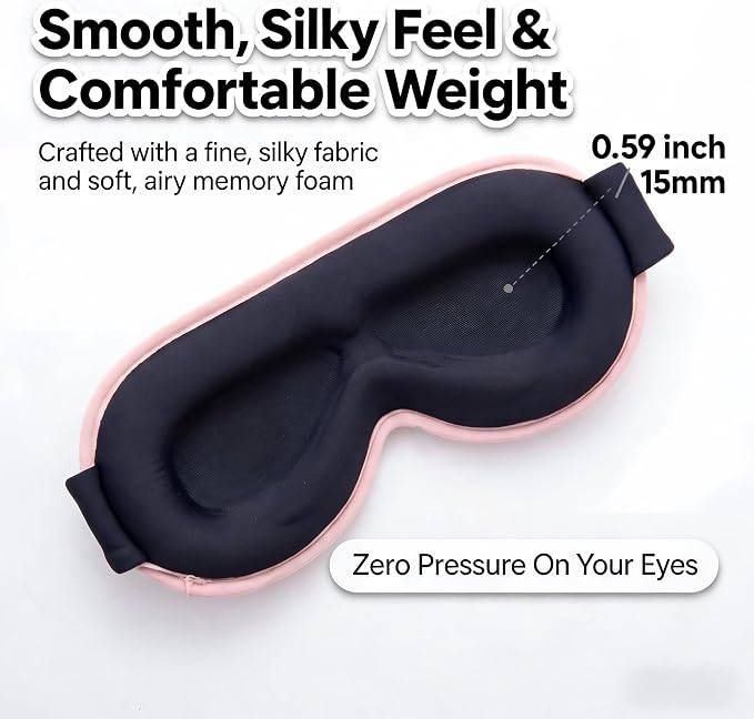 3D Blackout Cooling Gel Eye Mask: 6oz Weighted Cold Compress, Deep Relaxation & - Image 6