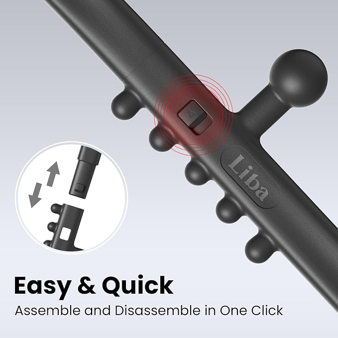 LiBa Trigger Point Massage Tool, Detachable Back Neck Shoulder Massager - Image 3