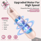Professional Manicure Pedicure Kit, Cordless Electric Nail File Set, - Image 2