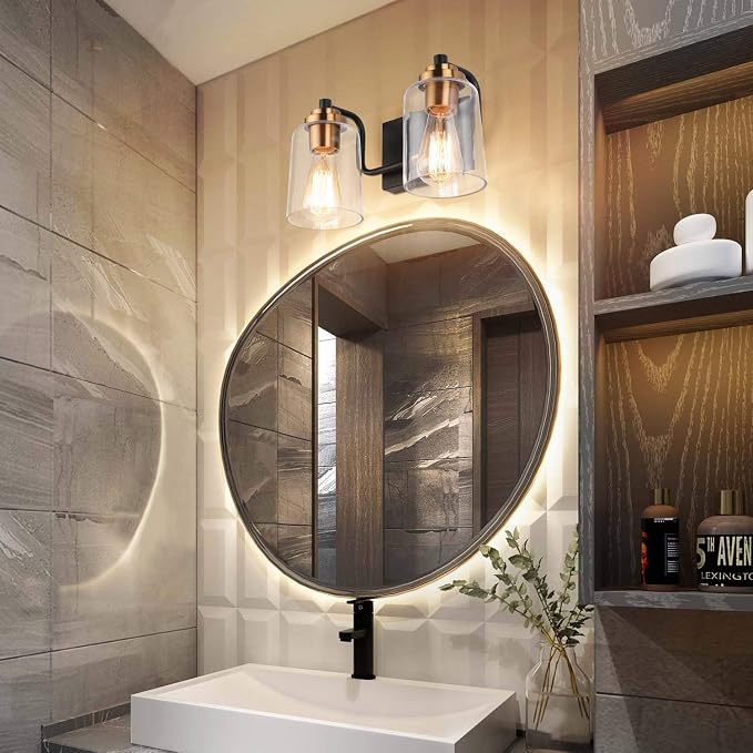 SOLFART Vintage Bathroom Vanity Light Black Bathroom Light fixtures Over Mirror - Image 8