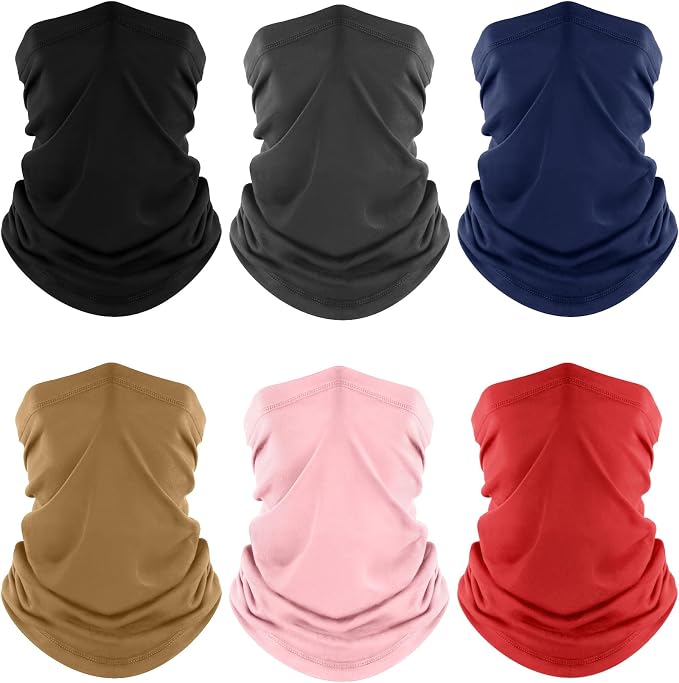 Fuinloth Neck Gaiter, 6 Pack Cooling UV Protection Bandana Face Mask Gator Scarf by fuinloth