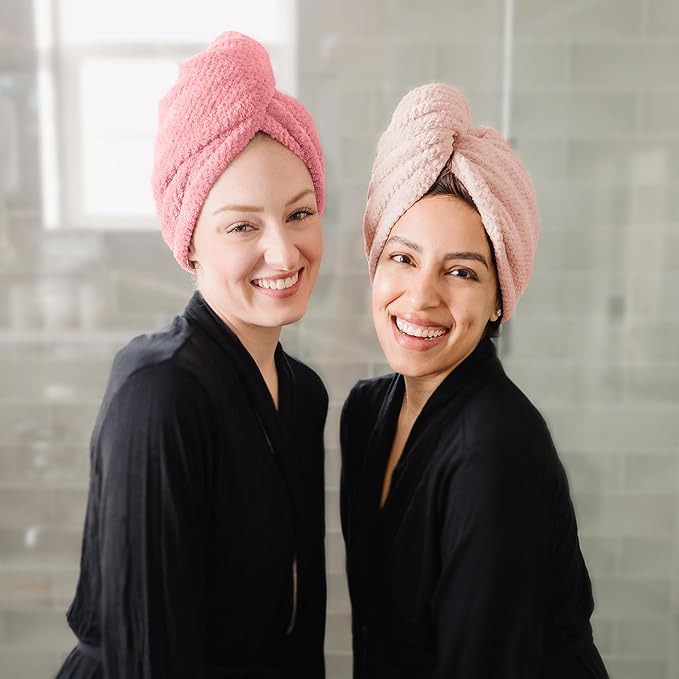 ROLSHOL Extra Large 4 Pack Microfiber Hair Towel Wrap - Image 5