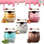 5PCS Bee Lip Balm Honey Pot, Fruit Lip Mask Set by Charm+Kiss