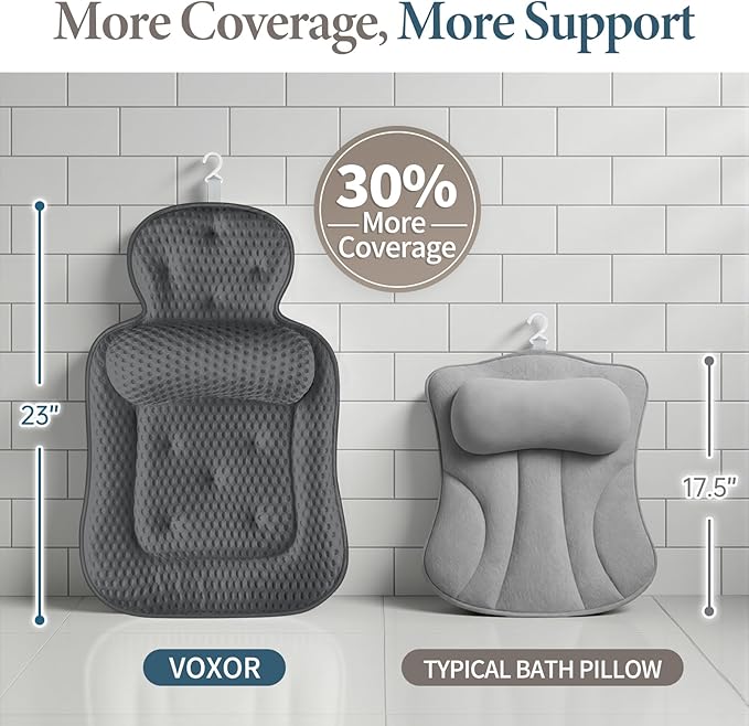 Bath Pillows for Tub, Skin Friendly Bathtub Cushion for Head and Neck - Image 6