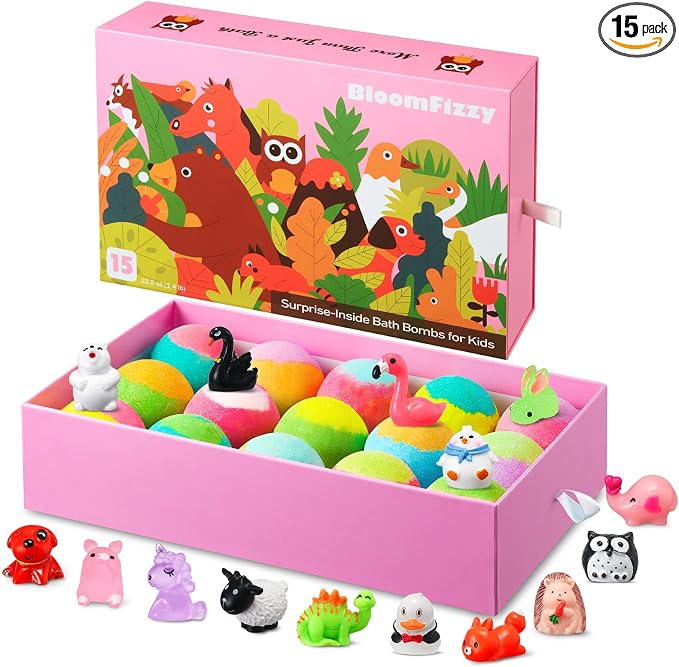 Jungle Adventure Bath Bombs for Kids – 15 Scented Fizzy Bath Bombs by BloomFizzy