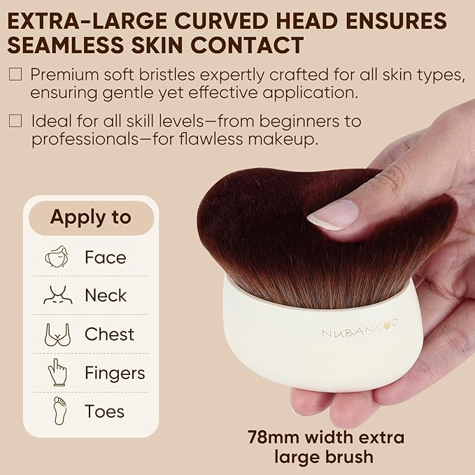 Extra Large Body Makeup Brush, Tanning Brush, Self Tanner, Foundation Bronzer - Image 2