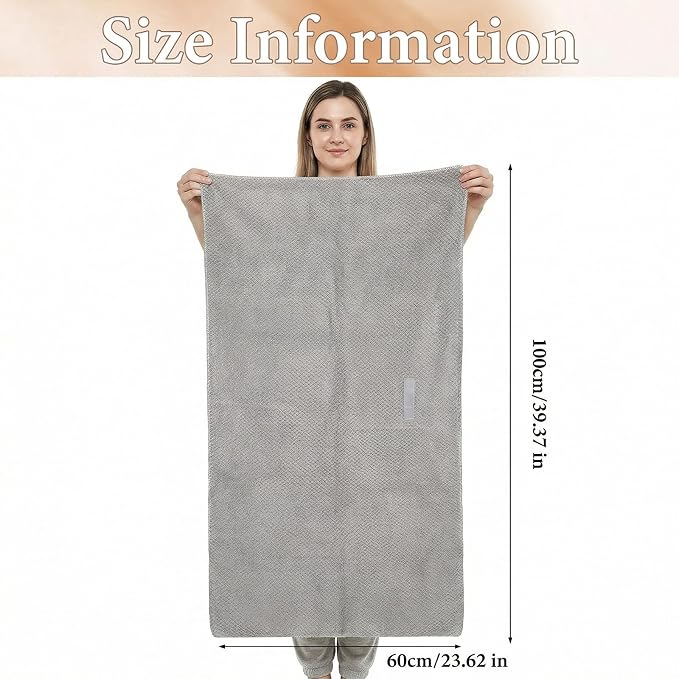 Microfiber Hair Towel Wrap for Women Extra Large Hair Turban Anti-Frizz Hair - Image 2