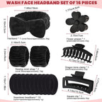16 Pcs Skincare Headband Set, Face Washing Headband - Image 2