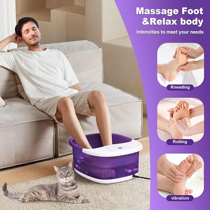 Foot Spa Bath Massager with Heat, Temperature Control, Bubbles and Epsom Salt - Image 3