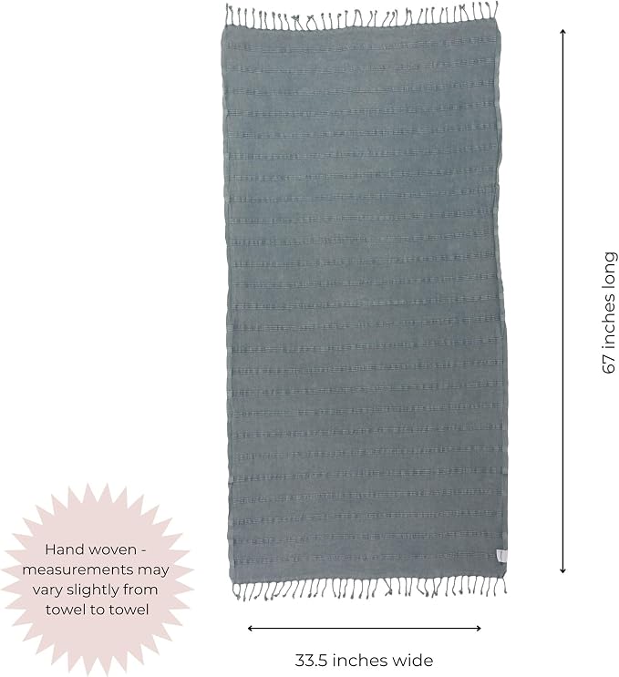InfuseZen Stonewashed Turkish Bath & Beach Towel –100% Organic Turkish Cotton - Image 4