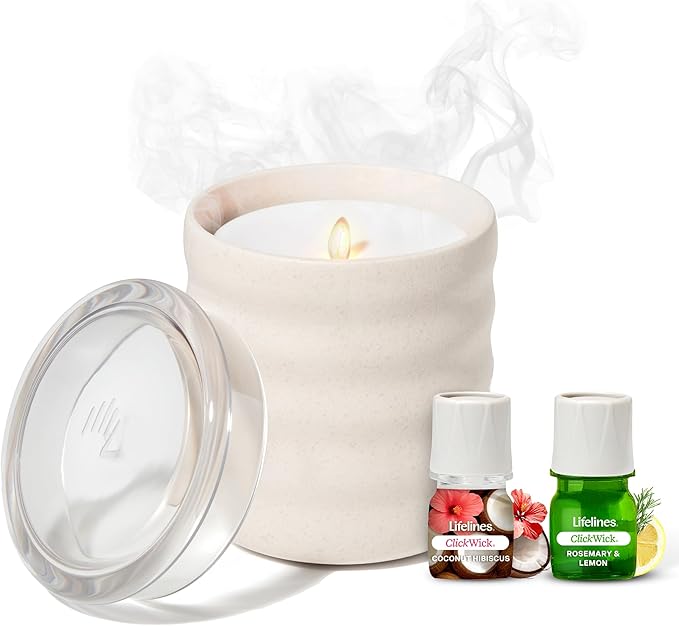 Lifelines Flameless Candle Aromatherapy Essential Oil Diffuser by LifeLines