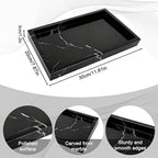 Pure Natural Marble Tray for Bathroom, Sink. Cosmetics, toiletries, etc. can be - Image 2