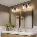 SOLFART Matt Black 2 Lights Wall Sconces Bathroom Light Fixtures Wall Light - Image 2