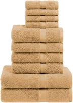 Superior Egyptian Cotton Pile 10 Piece Towel Set, Includes 2 Bath, 4 Hand - Image 2