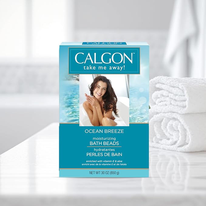 Calgon Ultra-Moisturizing Bath Beads, Ocean Breeze, 30 Ounce - Image 6