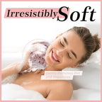 3 Pcs Bath Sponge for Women, Body Wash Sponges Loofah Body Scrubber, 3 Colors & - Image 5