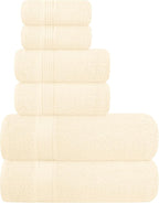 Elvana Home Ultra Soft 6 Pack Cotton Towel Set, Contains 2 Bath Towels 28x55 by Unknown