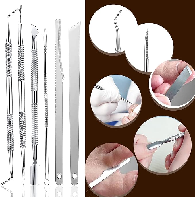 Ingrown Toenail Pedicure Tool Kit 7pcs Nail Manicure Kit Stainless Steel Nail - Image 3