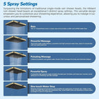 Hibbent cUPC Certified 13'' Shower Head Combo, High Pressure 5 Spray Rainfall - Image 2