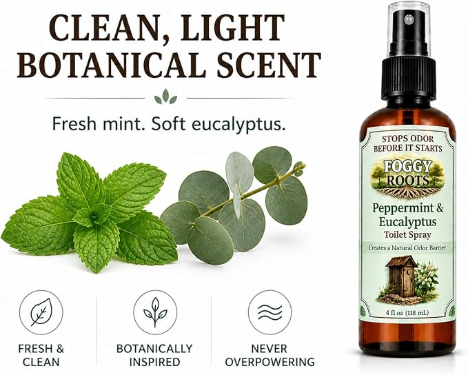 Peppermint & Eucalyptus Pre-Toilet Spray – Stops Odor Before It Starts - Image 4