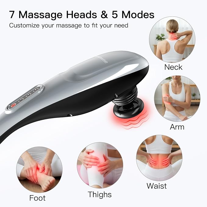 MEGAWISE Handheld Back Massager | Deep Tissue Percussion Massage - Image 2