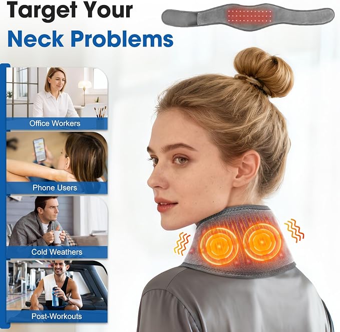 Cordless Neck Heating Pad for Pain, Neck Massager - Image 6
