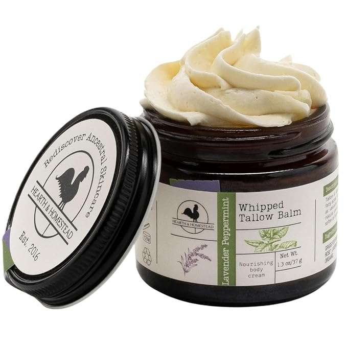 Hearth and Homestead: Handmade Whipped Tallow Balm: Organic Body Butter by HearthHomestead
