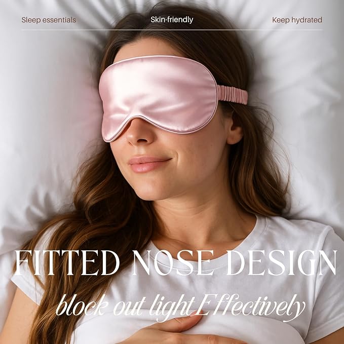 Silk Satin Sleeping Eye Mask, Soft Breathable Blackout Eyeshade Eye Cover - Image 6