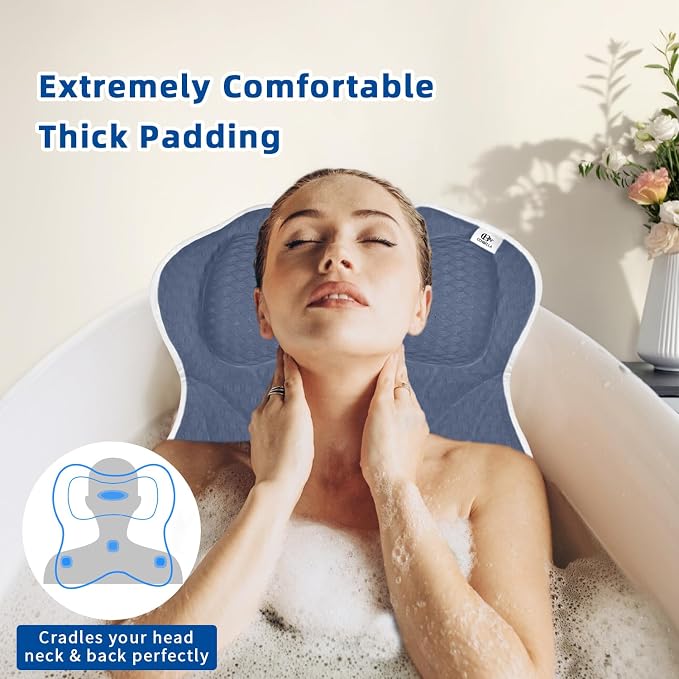 Bath Pillow, Bath Pillows for Tub Neck and Back Support, Bathtub Pillows for - Image 2
