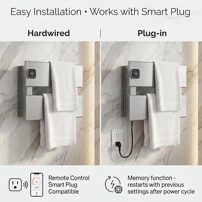 Electric Towel Warmer, Heated Towel Rack - Image 5