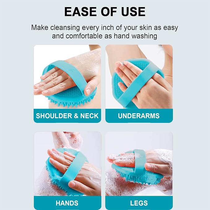 RamPula Silicone Body Scrubber, Silicone Loofah, Quick-Dry Exfoliating Body - Image 5