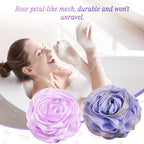 LAYUKI Bath Loofah, Shower Loofah, Body Loofah, Bath Sponge, Shower Sponge - Image 2