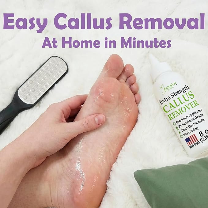 Callus Remover Gel & Double-Sided Foot File: 8 oz Extra Strength Callus Remover - Image 5