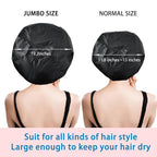 Jumbo Size Shower Cap 2 PCS Waterproof Shower Caps - Image 3