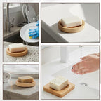2 PCS Shower Steamer Holder Wood Soap Dish Holder Bamboo Soap Dish Wooden Soaps - Image 5